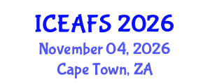 International Conference on Economic and Financial Sciences (ICEAFS) November 04, 2026 - Cape Town, South Africa International Conference on Economic and Financial Sciences (ICEAFS) November 04, 2026 - Cape Town, South Africa