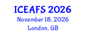 International Conference on Economic and Financial Sciences (ICEAFS) November 18, 2026 - London, United Kingdom International Conference on Economic and Financial Sciences (ICEAFS) November 18, 2026 - London, United Kingdom