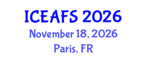 International Conference on Economic and Financial Sciences (ICEAFS) November 18, 2026 - Paris, France International Conference on Economic and Financial Sciences (ICEAFS) November 18, 2026 - Paris, France