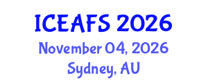 International Conference on Economic and Financial Sciences (ICEAFS) November 04, 2026 - Sydney, Australia International Conference on Economic and Financial Sciences (ICEAFS) November 04, 2026 - Sydney, Australia