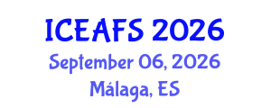 International Conference on Economic and Financial Sciences (ICEAFS) September 06, 2026 - Málaga, Spain International Conference on Economic and Financial Sciences (ICEAFS) September 06, 2026 - Málaga, Spain