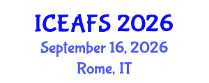 International Conference on Economic and Financial Sciences (ICEAFS) September 16, 2026 - Rome, Italy International Conference on Economic and Financial Sciences (ICEAFS) September 16, 2026 - Rome, Italy