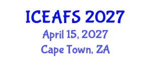 International Conference on Economic and Financial Sciences (ICEAFS) April 15, 2027 - Cape Town, South Africa International Conference on Economic and Financial Sciences (ICEAFS) April 15, 2027 - Cape Town, South Africa