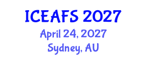 International Conference on Economic and Financial Sciences (ICEAFS) April 24, 2027 - Sydney, Australia International Conference on Economic and Financial Sciences (ICEAFS) April 24, 2027 - Sydney, Australia