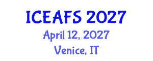 International Conference on Economic and Financial Sciences (ICEAFS) April 12, 2027 - Venice, Italy International Conference on Economic and Financial Sciences (ICEAFS) April 12, 2027 - Venice, Italy