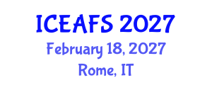 International Conference on Economic and Financial Sciences (ICEAFS) February 18, 2027 - Rome, Italy International Conference on Economic and Financial Sciences (ICEAFS) February 18, 2027 - Rome, Italy
