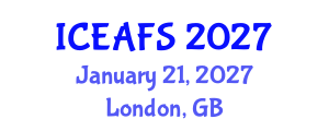 International Conference on Economic and Financial Sciences (ICEAFS) January 21, 2027 - London, United Kingdom International Conference on Economic and Financial Sciences (ICEAFS) January 21, 2027 - London, United Kingdom