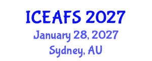 International Conference on Economic and Financial Sciences (ICEAFS) January 28, 2027 - Sydney, Australia International Conference on Economic and Financial Sciences (ICEAFS) January 28, 2027 - Sydney, Australia