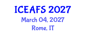 International Conference on Economic and Financial Sciences (ICEAFS) March 04, 2027 - Rome, Italy International Conference on Economic and Financial Sciences (ICEAFS) March 04, 2027 - Rome, Italy