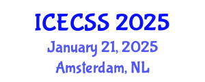 International Conference on Economic, Cultural and Social Studies (ICECSS) January 21, 2025 - Amsterdam, Netherlands