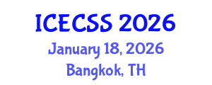 International Conference on Economic, Cultural and Social Studies (ICECSS) January 18, 2026 - Bangkok, Thailand