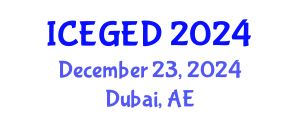 International Conference on Economic Geography and Economic Development (ICEGED) December 23, 2024 - Dubai, United Arab Emirates