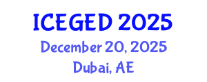 International Conference on Economic Geography and Economic Development (ICEGED) December 20, 2025 - Dubai, United Arab Emirates