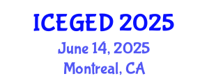 International Conference on Economic Geography and Economic Development (ICEGED) June 14, 2025 - Montreal, Canada