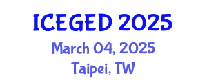 International Conference on Economic Geography and Economic Development (ICEGED) March 04, 2025 - Taipei, Taiwan