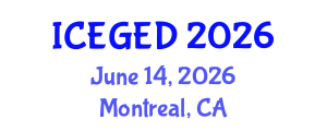 International Conference on Economic Geography and Economic Development (ICEGED) June 14, 2026 - Montreal, Canada