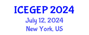 International Conference on Economic Geology and Environmental Problems (ICEGEP) July 12, 2024 - New York, United States