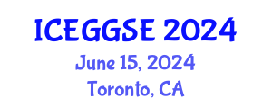 International Conference on Economic Geology, Geological Sciences and Engineering (ICEGGSE) June 15, 2024 - Toronto, Canada
