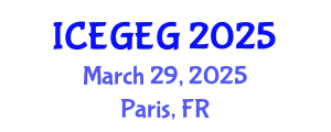 International Conference on Economic Globalization and Economic Geography (ICEGEG) March 29, 2025 - Paris, France