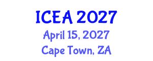 International Conference on Economics and Accounting (ICEA) April 15, 2027 - Cape Town, South Africa International Conference on Economics and Accounting (ICEA) April 15, 2027 - Cape Town, South Africa