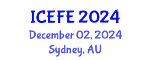 International Conference on Economics and Financial Engineering (ICEFE) December 02, 2024 - Sydney, Australia