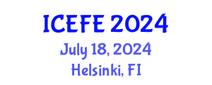 International Conference on Economics and Financial Engineering (ICEFE) July 18, 2024 - Helsinki, Finland
