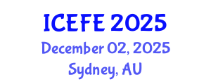 International Conference on Economics and Financial Engineering (ICEFE) December 02, 2025 - Sydney, Australia