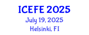 International Conference on Economics and Financial Engineering (ICEFE) July 19, 2025 - Helsinki, Finland
