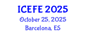 International Conference on Economics and Financial Engineering (ICEFE) October 25, 2025 - Barcelona, Spain