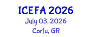 International Conference on Economics, Finance and Accounting (ICEFA) July 03, 2026 - Corfu, Greece International Conference on Economics, Finance and Accounting (ICEFA) July 03, 2026 - Corfu, Greece