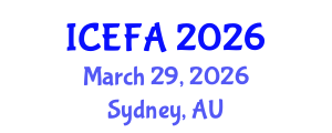 International Conference on Economics, Finance and Accounting (ICEFA) March 29, 2026 - Sydney, Australia