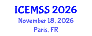 International Conference on Economics, Management and Social Study (ICEMSS) November 18, 2026 - Paris, France