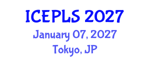 International Conference on Economics, Political and Legal Sciences (ICEPLS) January 07, 2027 - Tokyo, Japan International Conference on Economics, Political and Legal Sciences (ICEPLS) January 07, 2027 - Tokyo, Japan