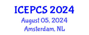 International Conference on Economics, Politics and Civil Society (ICEPCS) August 05, 2024 - Amsterdam, Netherlands