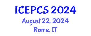 International Conference on Economics, Politics and Civil Society (ICEPCS) August 22, 2024 - Rome, Italy