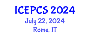 International Conference on Economics, Politics and Civil Society (ICEPCS) July 22, 2024 - Rome, Italy