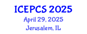 International Conference on Economics, Politics and Civil Society (ICEPCS) April 29, 2025 - Jerusalem, Israel