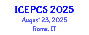 International Conference on Economics, Politics and Civil Society (ICEPCS) August 23, 2025 - Rome, Italy