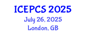 International Conference on Economics, Politics and Civil Society (ICEPCS) July 26, 2025 - London, United Kingdom