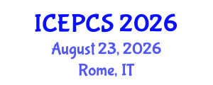 International Conference on Economics, Politics and Civil Society (ICEPCS) August 23, 2026 - Rome, Italy