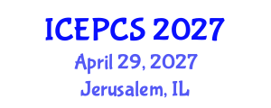 International Conference on Economics, Politics and Civil Society (ICEPCS) April 29, 2027 - Jerusalem, Israel International Conference on Economics, Politics and Civil Society (ICEPCS) April 29, 2027 - Jerusalem, Israel