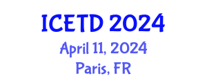 International Conference on Economics, Trade and Development (ICETD) April 11, 2024 - Paris, France