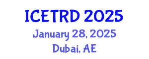 International Conference on Economics, Trade and Regional Development (ICETRD) January 28, 2025 - Dubai, United Arab Emirates