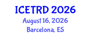 International Conference on Economics, Trade and Regional Development (ICETRD) August 16, 2026 - Barcelona, Spain