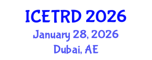 International Conference on Economics, Trade and Regional Development (ICETRD) January 28, 2026 - Dubai, United Arab Emirates