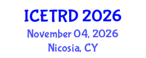 International Conference on Economics, Trade and Regional Development (ICETRD) November 04, 2026 - Nicosia, Cyprus International Conference on Economics, Trade and Regional Development (ICETRD) November 04, 2026 - Nicosia, Cyprus
