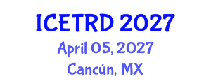 International Conference on Economics, Trade and Regional Development (ICETRD) April 05, 2027 - Cancún, Mexico International Conference on Economics, Trade and Regional Development (ICETRD) April 05, 2027 - Cancún, Mexico