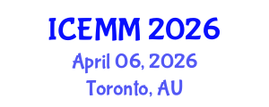 International Conference on Economy, Management and Marketing (ICEMM) April 06, 2026 - Toronto, Australia International Conference on Economy, Management and Marketing (ICEMM) April 06, 2026 - Toronto, Australia
