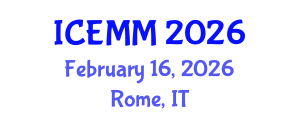 International Conference on Economy, Management and Marketing (ICEMM) February 16, 2026 - Rome, Italy International Conference on Economy, Management and Marketing (ICEMM) February 16, 2026 - Rome, Italy
