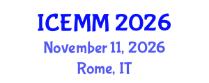 International Conference on Economy, Management and Marketing (ICEMM) November 11, 2026 - Rome, Italy International Conference on Economy, Management and Marketing (ICEMM) November 11, 2026 - Rome, Italy